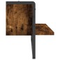 vidaXL Estantes de pared con barra roble ahumado 65x25x30 cm vidaXL Estantes de pared con barra roble ahumado 65x25x30 cm