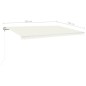 vidaXL Toldo automático con LED sensor de viento crema 500x350 cm vidaXL Toldo automático con LED sensor de viento crema 500x350 cm