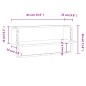 vidaXL Estantes de pared con barra roble ahumado 65x25x30 cm vidaXL Estantes de pared con barra roble ahumado 65x25x30 cm