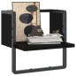 vidaXL Estante de pared con barra negro 30x25x30 cm vidaXL Estante de pared con barra negro 30x25x30 cm