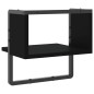 vidaXL Estante de pared con barra negro 30x25x30 cm vidaXL Estante de pared con barra negro 30x25x30 cm