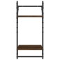 vidaXL Estantes pared con barras 4 pzas madera ingeniería marrón roble vidaXL Estantes pared con barras 4 pzas madera ingeniería marrón roble