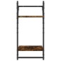 vidaXL Estantes pared barras 4 pzas madera de ingeniería roble ahumado vidaXL Estantes pared barras 4 pzas madera de ingeniería roble ahumado