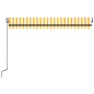 vidaXL Toldo retráctil automático amarillo y blanco 450x300 cm vidaXL Toldo retráctil automático amarillo y blanco 450x300 cm