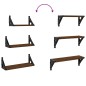 vidaXL Estantes de pared 3 pzas madera de ingeniería roble marrón vidaXL Estantes de pared 3 pzas madera de ingeniería roble marrón