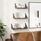 vidaXL Estantes de pared 3 pzas madera de ingeniería roble ahumado