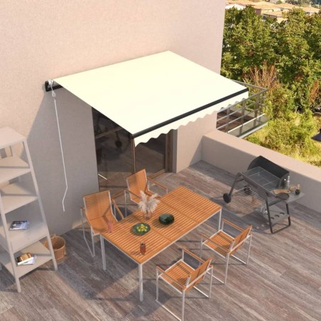 vidaXL Toldo retráctil automático crema 350x250 cm