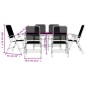 vidaXL Juego de comedor de jardín 7 pzas malla metálica gris antracita vidaXL Juego de comedor de jardín 7 pzas malla metálica gris antracita