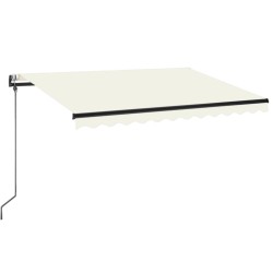 vidaXL Toldo retráctil automático crema 350x250 cm