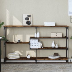 vidaXL Mesa consola madera de ingeniería roble ahumado 160x32x95 cm