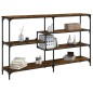 vidaXL Mesa consola madera de ingeniería roble ahumado 160x32x95 cm vidaXL Mesa consola madera de ingeniería roble ahumado 160x32x95 cm