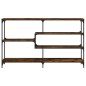 vidaXL Mesa consola madera de ingeniería roble ahumado 160x32x95 cm vidaXL Mesa consola madera de ingeniería roble ahumado 160x32x95 cm