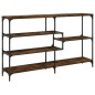 vidaXL Mesa consola madera de ingeniería roble ahumado 160x32x95 cm vidaXL Mesa consola madera de ingeniería roble ahumado 160x32x95 cm
