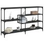 vidaXL Mesa consola madera de ingeniería negra 160x32x95 cm vidaXL Mesa consola madera de ingeniería negra 160x32x95 cm
