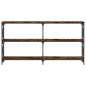 vidaXL Mesa consola madera de ingeniería roble ahumado 200x28x80,5 cm