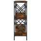 vidaXL Mesa consola madera de ingeniería roble ahumado 200x28x80,5 cm