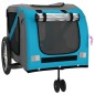 vidaXL Remolque de bicicleta mascotas hierro tela Oxford azul gris vidaXL Remolque de bicicleta mascotas hierro tela Oxford azul gris