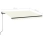 vidaXL Toldo retráctil automático crema 350x250 cm vidaXL Toldo retráctil automático crema 350x250 cm