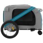 vidaXL Remolque de bicicleta mascotas hierro tela Oxford azul gris vidaXL Remolque de bicicleta mascotas hierro tela Oxford azul gris