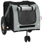 vidaXL Remolque de bicicleta mascotas hierro tela Oxford gris negro vidaXL Remolque de bicicleta mascotas hierro tela Oxford gris negro