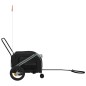 vidaXL Remolque de bicicleta mascotas hierro tela Oxford gris negro vidaXL Remolque de bicicleta mascotas hierro tela Oxford gris negro