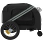 vidaXL Remolque de bicicleta mascotas hierro tela Oxford gris negro vidaXL Remolque de bicicleta mascotas hierro tela Oxford gris negro