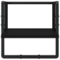 vidaXL Estantes de pared con barras 4 pzas madera de ingeniería negro