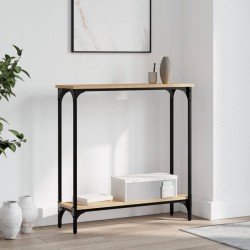 vidaXL Mesa consola madera de ingeniería roble Sonoma 75x22,5x75 cm