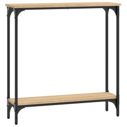 vidaXL Mesa consola madera de ingeniería roble Sonoma 75x22,5x75 cm