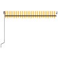 vidaXL Toldo manual retráctil con LED amarillo y blanco 450x300 cm vidaXL Toldo manual retráctil con LED amarillo y blanco 450x300 cm