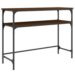 vidaXL Mesa consola madera de ingeniería marrón roble 100x35,5x75 cm