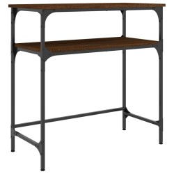 vidaXL Mesa consola madera de ingeniería marrón roble 75x35,5x75 cm