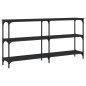vidaXL Mesa consola madera de ingeniería negra 150x29x75 cm vidaXL Mesa consola madera de ingeniería negra 150x29x75 cm