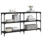 vidaXL Mesa consola madera de ingeniería negra 150x29x75 cm vidaXL Mesa consola madera de ingeniería negra 150x29x75 cm