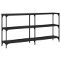 vidaXL Mesa consola madera de ingeniería negra 150x29x75 cm vidaXL Mesa consola madera de ingeniería negra 150x29x75 cm