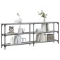 vidaXL Mesa consola madera de ingeniería gris Sonoma 200x29x75 cm vidaXL Mesa consola madera de ingeniería gris Sonoma 200x29x75 cm