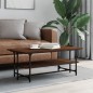 vidaXL Mesa de centro madera contrachapada roble marrón 100x50x40 cm vidaXL Mesa de centro madera contrachapada roble marrón 100x50x40 cm