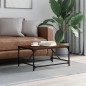 vidaXL Mesa de centro madera contrachapada marrón roble 75x50x35 cm vidaXL Mesa de centro madera contrachapada marrón roble 75x50x35 cm