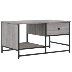 vidaXL Mesa de centro madera contrachapada gris Sonoma 85,5x51x45 cm