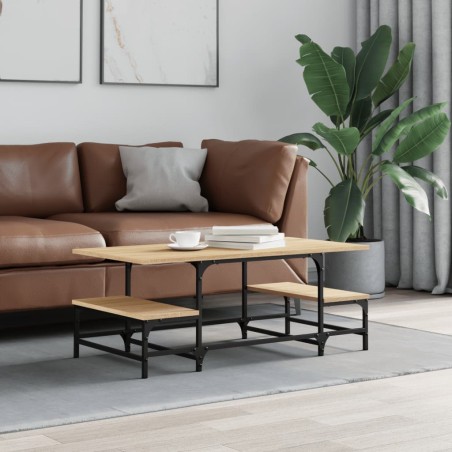 vidaXL Mesa de centro madera de ingeniería roble Sonoma 100x50,5x40 cm
