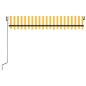 vidaXL Toldo automático LED sensor de viento amarillo blanco 350x250cm vidaXL Toldo automático LED sensor de viento amarillo blanco 350x250cm