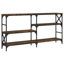 vidaXL Mesa consola madera de ingeniería roble ahumado 150x29x76,5 cm