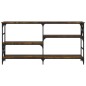 vidaXL Mesa consola madera de ingeniería roble ahumado 150x29x76,5 cm vidaXL Mesa consola madera de ingeniería roble ahumado 150x29x76,5 cm