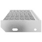 vidaXL Peldaño de rejilla acero galvanizado 80x24x7 cm