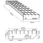 vidaXL Peldaño de rejilla acero galvanizado 80x24x7 cm