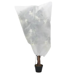 vidaXL Cubierta para plantas con cordón 4 uds 70 g/m² 0,8x1 m