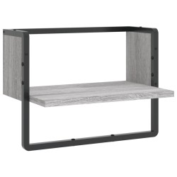 vidaXL Estante de pared con barra gris Sonoma 40x25x30 cm
