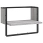 vidaXL Estante de pared con barra gris Sonoma 40x25x30 cm vidaXL Estante de pared con barra gris Sonoma 40x25x30 cm