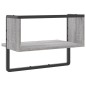 vidaXL Estante de pared con barra gris Sonoma 40x25x30 cm vidaXL Estante de pared con barra gris Sonoma 40x25x30 cm