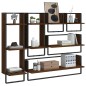 vidaXL Estantes pared con barras 6 pzas madera ingeniería marrón roble vidaXL Estantes pared con barras 6 pzas madera ingeniería marrón roble